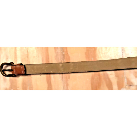 Dockers 1266 Women's Belt Multicolor M Patchwork Full Grain Leather Buckle Flaws - Picture 6 of 6